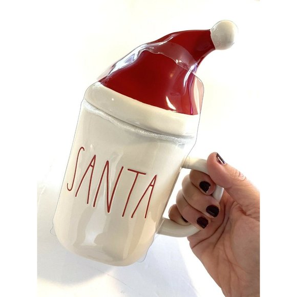 New RAE DUNN Christmas “SANTA" White Mug - Picture 4 of 7